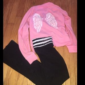 Victoria's Secret jacket and yoga pants